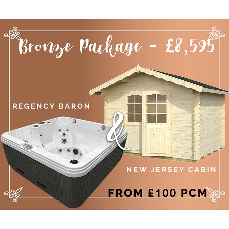 REGENCY 'BARON' HOT TUB + 'NEW JERSEY' CABIN PACKAGE Award Leisure London
